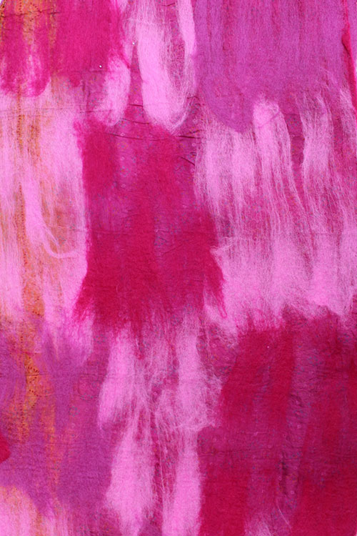 Vilt op zijde sjaal cerise roze
