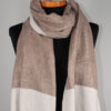 Dubbel geweven sjaal beige