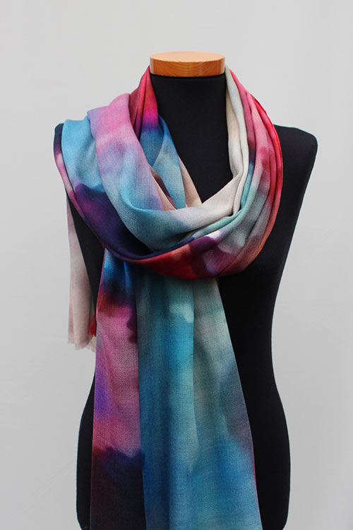 Cashmere-sjaal-Rood-Blauw