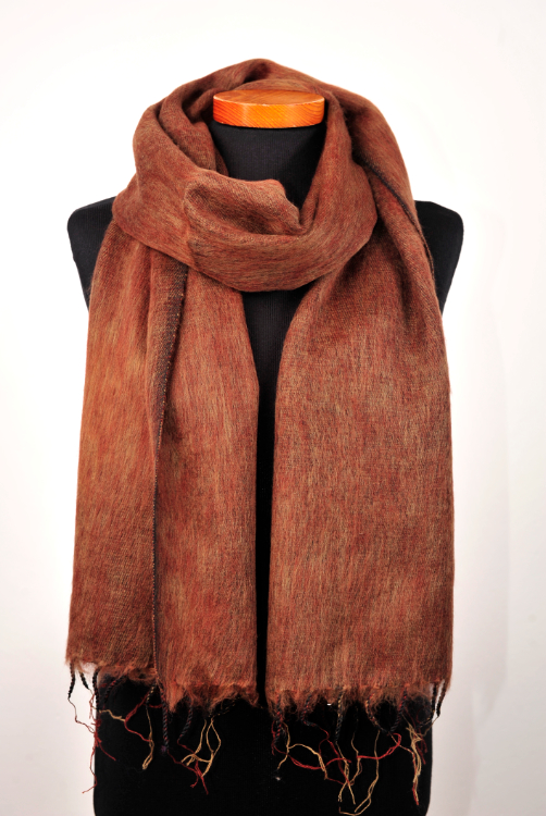 Kleine Nepal sjaal Chocolade bruin