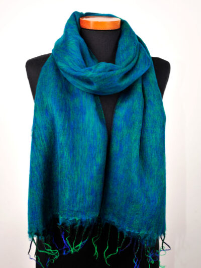 Kleine Nepal sjaal Groen Blauw