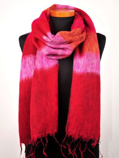 Kleine Nepal sjaal Paars Cerise Roze