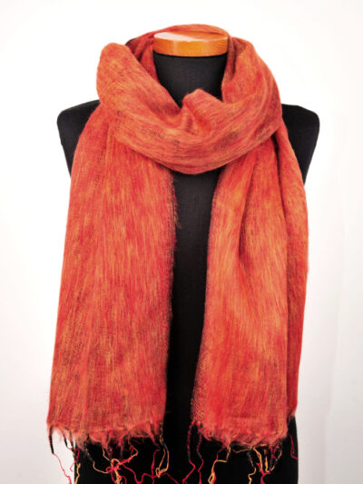 Kleine Nepal sjaal Terracotta